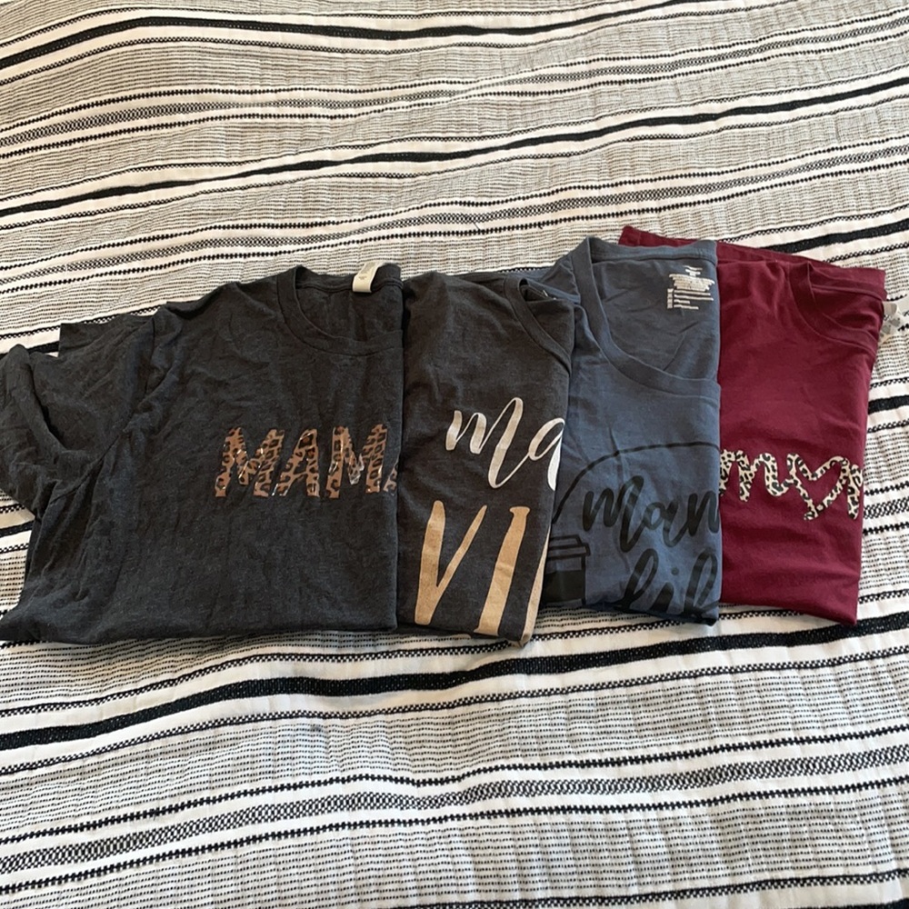 Bundle of Mama graphic shirts